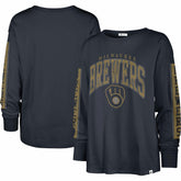 Milwaukee Brewers Women's Statement Long Sleeve T-Shirt Navy