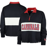 St. Louis Cardinals Women's Remi Quarter-Zip Cropped Top Navy