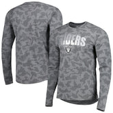 Las Vegas Raiders MSX by Michael Strahan Performance Camo Long Sleeve T-Shirt - Black online