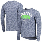 Seattle Seahawks MSX by Michael Strahan Performance Camo Long Sleeve T-Shirt - College Navy for sale