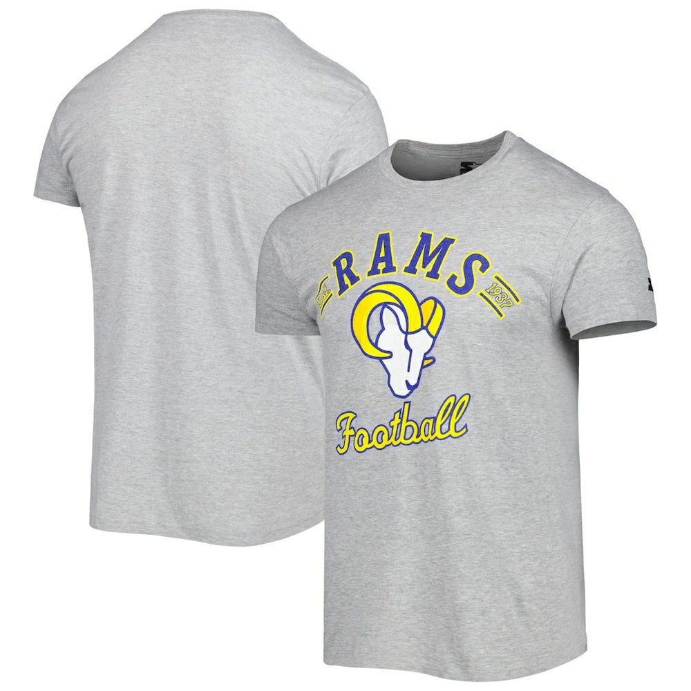 Los Angeles Rams Starter Prime Time T-Shirt - Heathered Gray discount