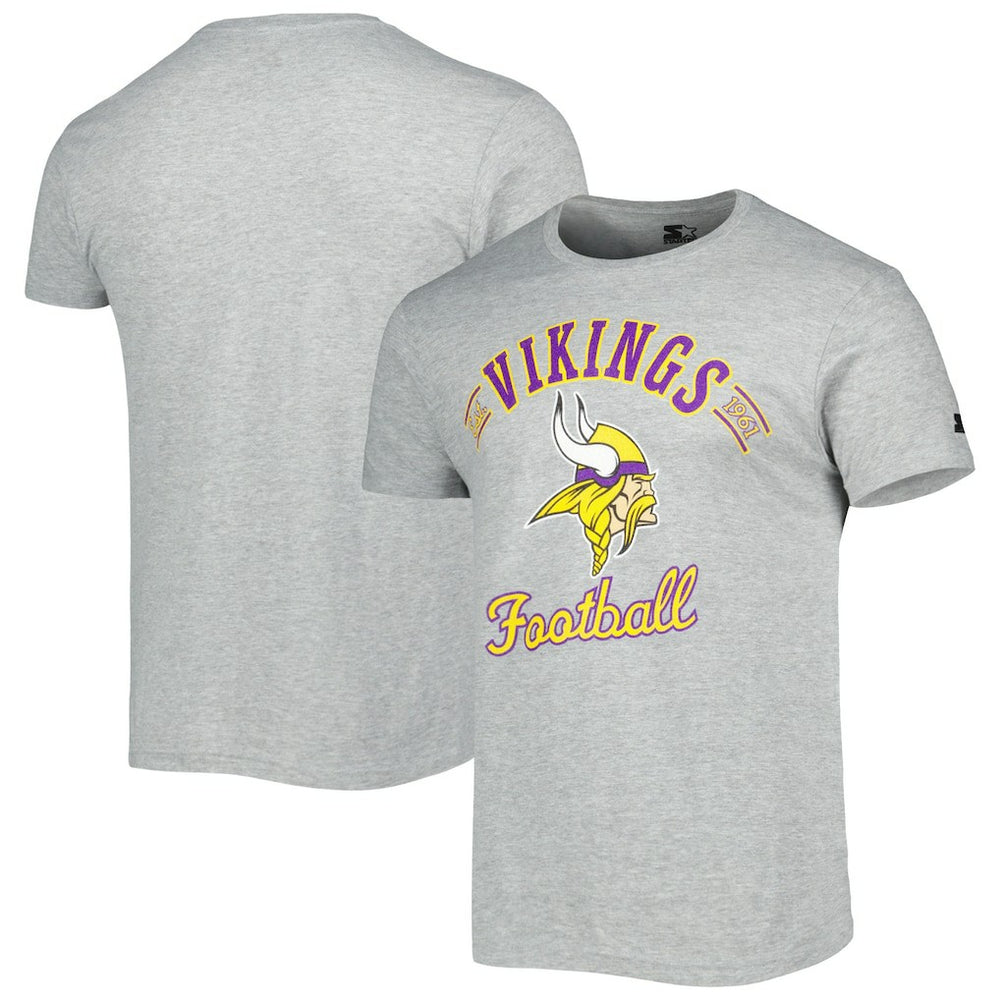 Minnesota Vikings Starter Prime Time T-Shirt - Heathered Gray cheap