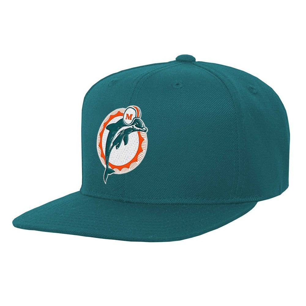 Miami Dolphins Youth Gridiron Classics Ground Snapback Hat - Aqua discount