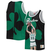 Larry Bird Boston Celtics Sublimated Player Tank Top - Kelly Green/Black on sale