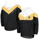 Vegas Golden Knights Tommy Hilfiger Women's Staci Half-Zip Windbreaker Jacket - Black/Gold Jackets