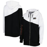 Philadelphia Flyers DKNY Sport Women's Gina Full-Zip Hoodie - Black/White Hoodies