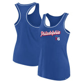 Philadelphia 76ers Women's Wordmark Logo Racerback Tank Top - Royal for sale