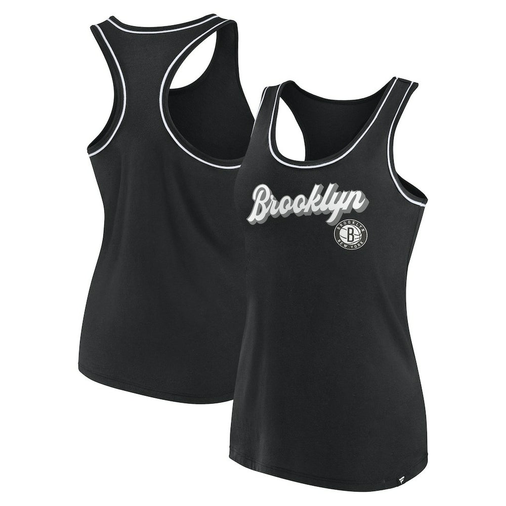 Brooklyn Nets Women's Wordmark Logo Racerback Tank Top - Black online