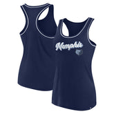 Memphis Grizzlies Women's Wordmark Logo Racerback Tank Top - Navy outlet