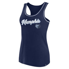 Memphis Grizzlies Women's Wordmark Logo Racerback Tank Top - Navy outlet