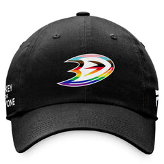 Anaheim Ducks Fanatics Team Logo Pride Adjustable Hat - Black Hats