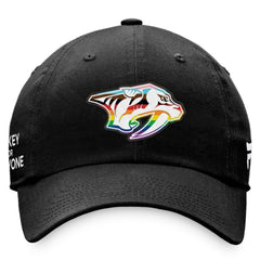 Nashville Predators Fanatics Team Logo Pride Adjustable Hat - Black Hats
