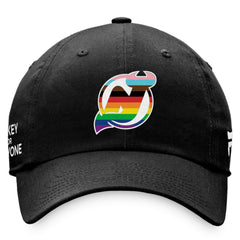 New Jersey Devils Fanatics Team Logo Pride Adjustable Hat - Black Jerseys