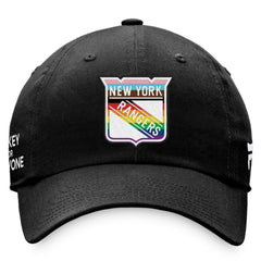 New York Rangers Fanatics Team Logo Pride Adjustable Hat - Black Hats