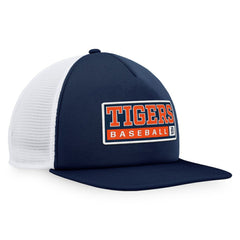 Detroit Tigers Majestic Foam Trucker Snapback Hat Navy/White