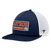 Houston Astros Majestic Foam Trucker Snapback Hat Navy/White