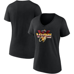 Miami Heat Women's Hometown Collection Vice City V-Neck T-Shirt - Black sale