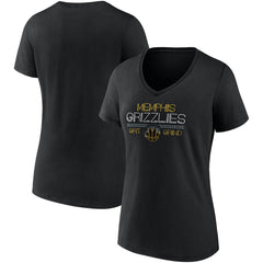 Memphis Grizzlies Women's Hometown Collection Grit Grind V-Neck T-Shirt - Black discount