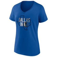 Dallas Mavericks Women's Hometown Collection All In V-Neck T-Shirt sale - Blue on sale