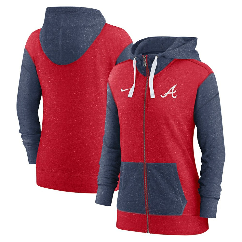 Atlanta Braves Women's Full-Zip Hoodie Red