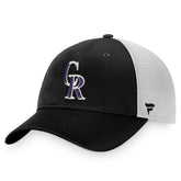 Colorado Rockies Cooperstown Collection Core Trucker Snapback Hat Black/White