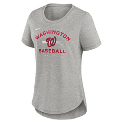 Washington Nationals Women's Hot Prospect Tri-Blend T-Shirt Heather Gray