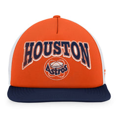 Houston Astros Heritage Foam Front Trucker Snapback Hat Orange/Navy