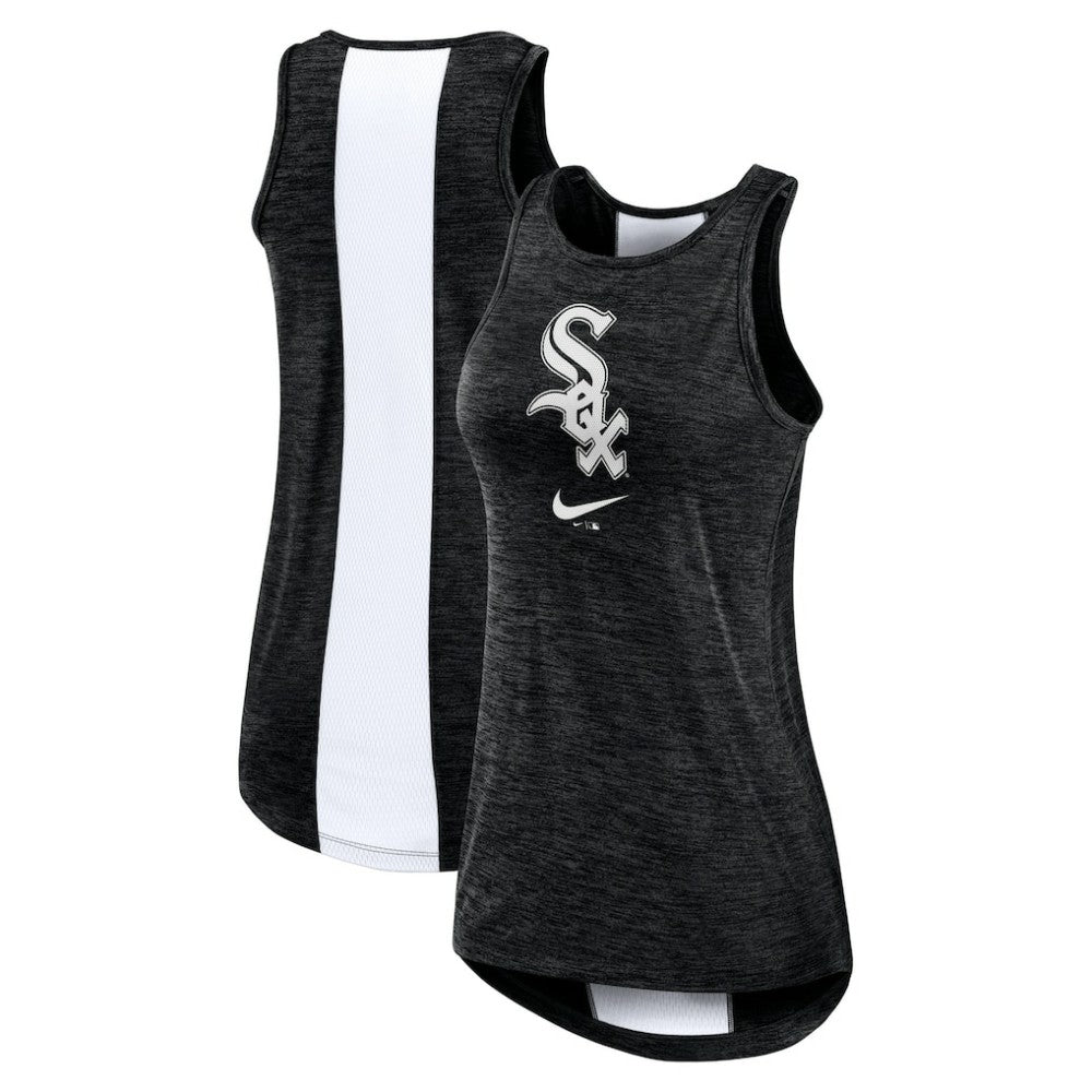 Chicago White Sox Women's Dri-FIT Performance Right Mix High Neck Tank Top Black