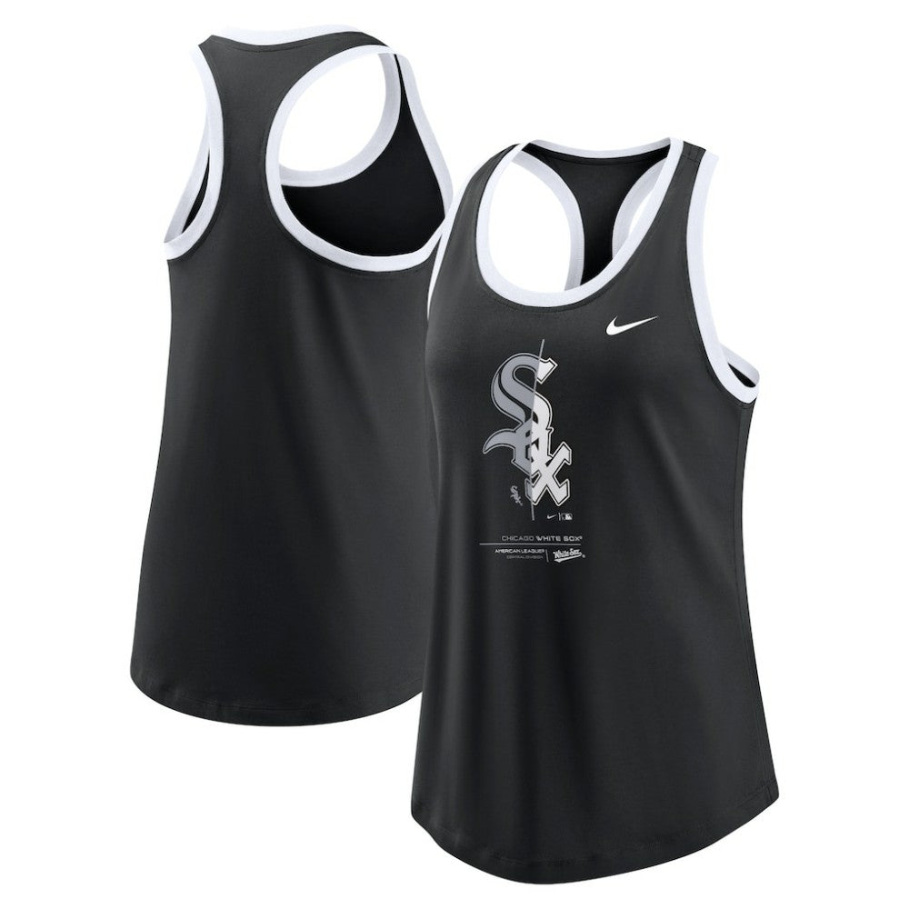 Chicago White Sox Women's Tech Tri-Blend Tank Top Black
