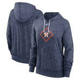 Houston Astros Women's Diamond Icon Gym Vintage Lightweight Hooded Top Navy
