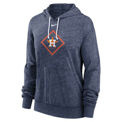 Houston Astros Women's Diamond Icon Gym Vintage Lightweight Hooded Top Navy