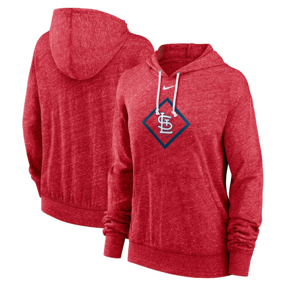 St. Louis Cardinals Women's Diamond Icon Gym Vintage Lightweight Hooded Top Red
