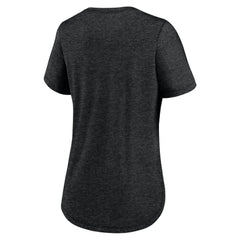 Arizona Diamondbacks Women's Rewind Arch Mix Tri-Blend T-Shirt Heather Black