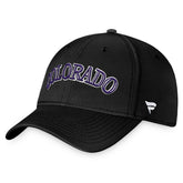 Colorado Rockies Cooperstown Core Flex Hat Black