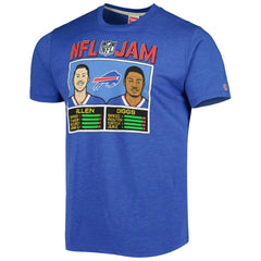 Josh Allen & Stefon Diggs Buffalo Bills Homage Unisex NFL Jam Tri-Blend T-Shirt - Heather Royal on sale