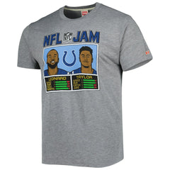 Jonathan Taylor & Shaquille Leonard Indianapolis Colts Homage Unisex NFL Jam Tri-Blend T-Shirt - Heather Gray outlet