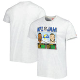 Aaron Donald & Cooper Kupp Los Angeles Rams Homage Unisex NFL Jam Tri-Blend T-Shirt - Ash outlet