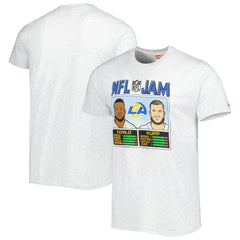 Aaron Donald & Cooper Kupp Los Angeles Rams Homage Unisex NFL Jam Tri-Blend T-Shirt - Ash outlet