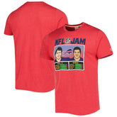 Andre Reed & Jim Kelly Buffalo Bills Homage Unisex NFL Jam Retired Tri-Blend T-Shirt - Heather Red cheap