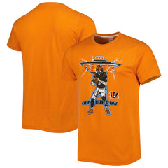 Joe Burrow Cincinnati Bengals Homage Unisex NFL Blitz Player Tri-Blend T-Shirt - Heather Orange for sale