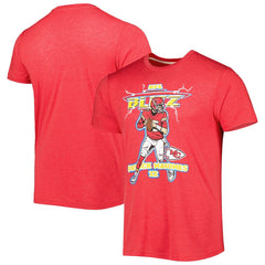 Patrick Mahomes Kansas City Chiefs Homage Unisex NFL Blitz Player Tri-Blend T-Shirt - Heathered Heather Red discount