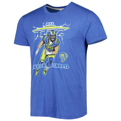 Aaron Donald Los Angeles Rams Homage Unisex NFL Blitz Player Tri-Blend T-Shirt - Heather Royal outlet