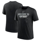 Chicago White Sox Home Spin Tri-Blend T-Shirt Heather Black
