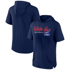 Chicago White Sox Offensive Strategy Short Sleeve Pullover Hoodie Navy