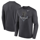 San Francisco Giants Icon Legend Performance Long Sleeve T-Shirt Anthracite