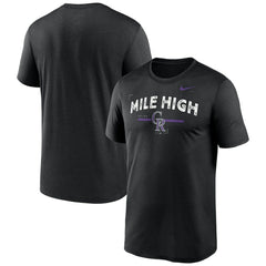 Colorado Rockies Local Legend Practice Performace T-Shirt Black