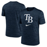 Tampa Bay Rays Logo Velocity Performance T-Shirt Navy