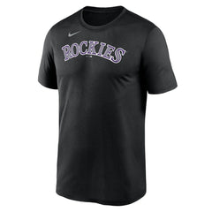Colorado Rockies New Legend Wordmark Dri-FIT T-Shirt Black
