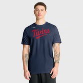 Minnesota Twins New Legend Wordmark Dri-FIT T-Shirt Navy