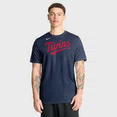Minnesota Twins New Legend Wordmark Dri-FIT T-Shirt Navy